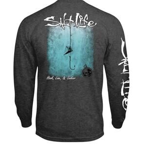 Salt Life Hook Line and Sinker Fade Long Sleeve Classic Fit Medium